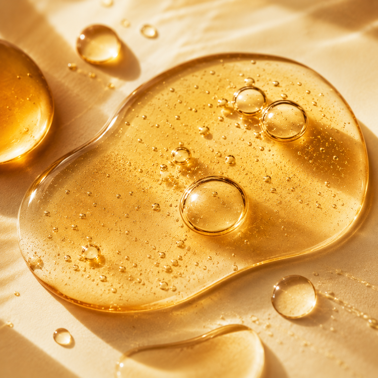 Golden botanical oil texture